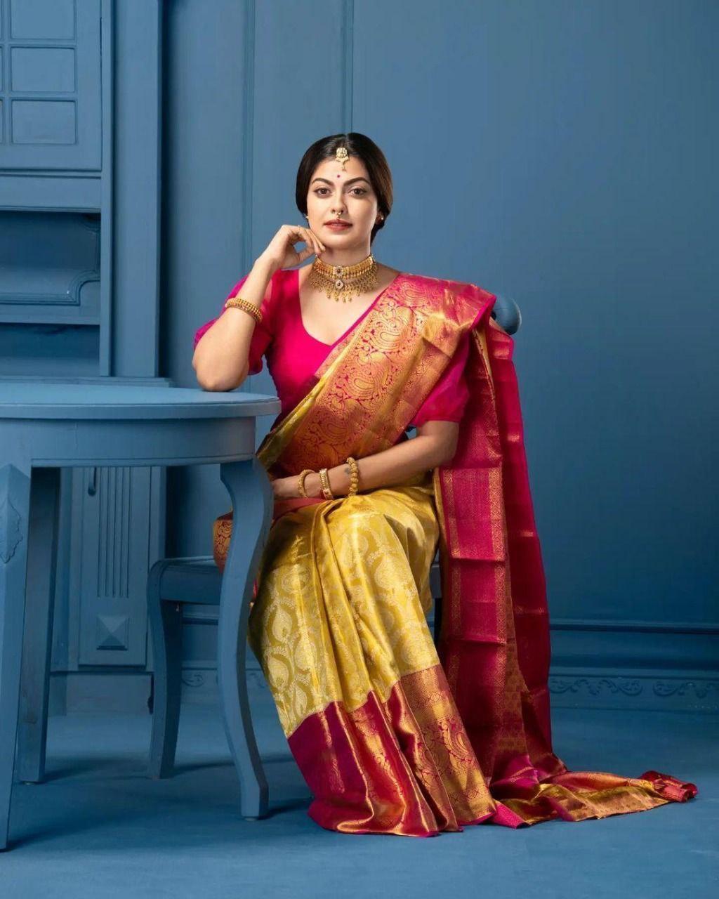 MF-1290 | Designer Lichi Silk Saree - Premium Quality - Image 3
