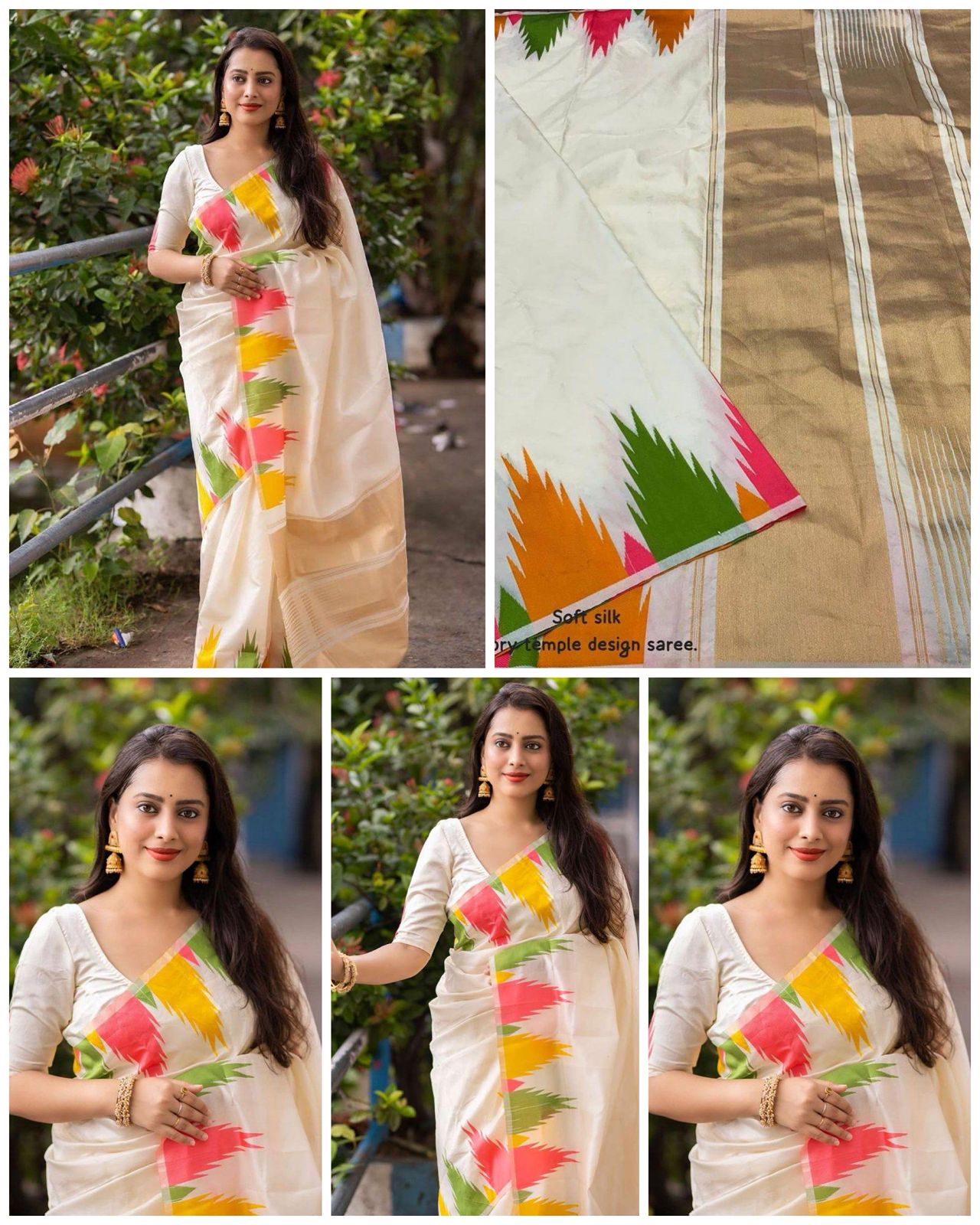 KP-6042 | Soft Lichi Silk Rich Pallu & All Over Jacquard Work - Image 5